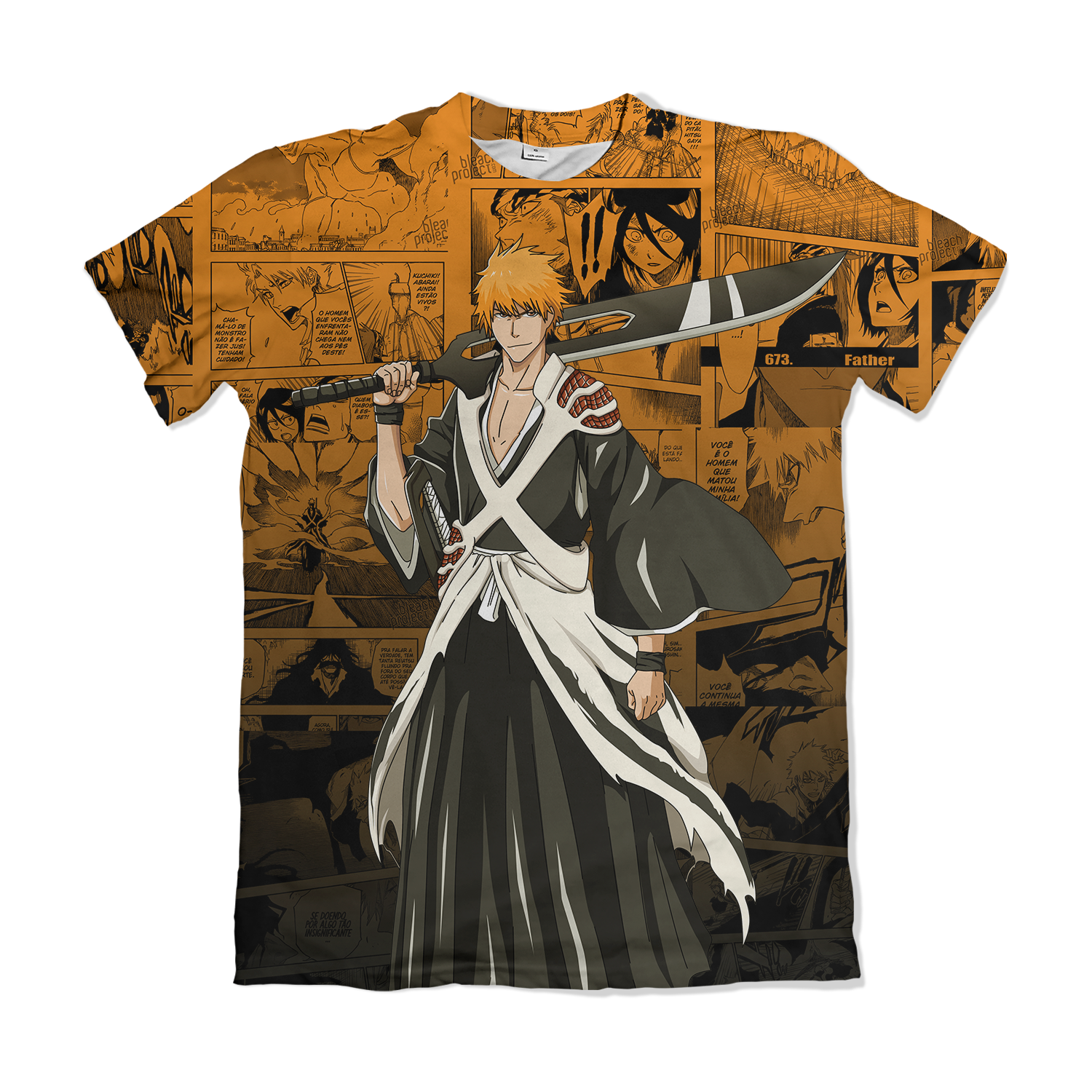 Camiseta Bleach Ichigo Kurosaki Blood War Shinigami Form – Dry-Fit Premium Unissex | Swit Store