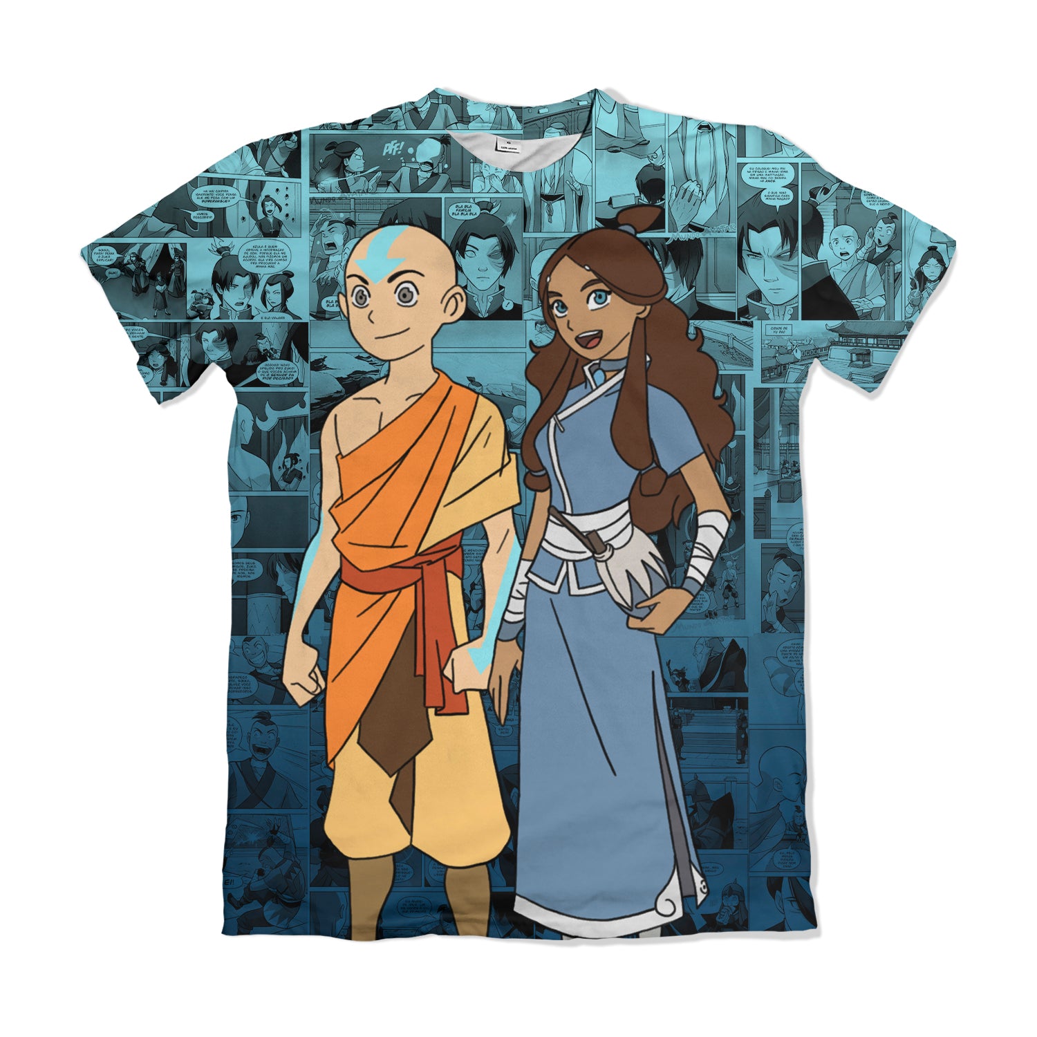 Camiseta Avatar Aang E Katara Exclusiva – Dry-Fit Premium Unissex | Swit Store