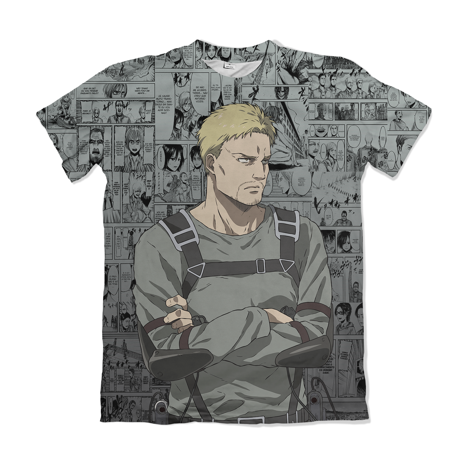 Camiseta Attack on Titan - Reiner - Prata