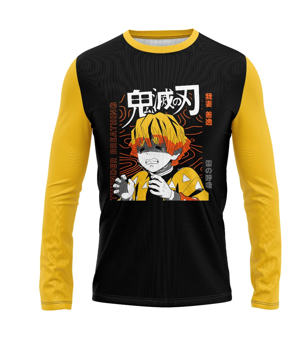 Camisa Manga Longa Kimetsu no Yaiba Filme – Zenitsu | Dry Fit Premium Unissex