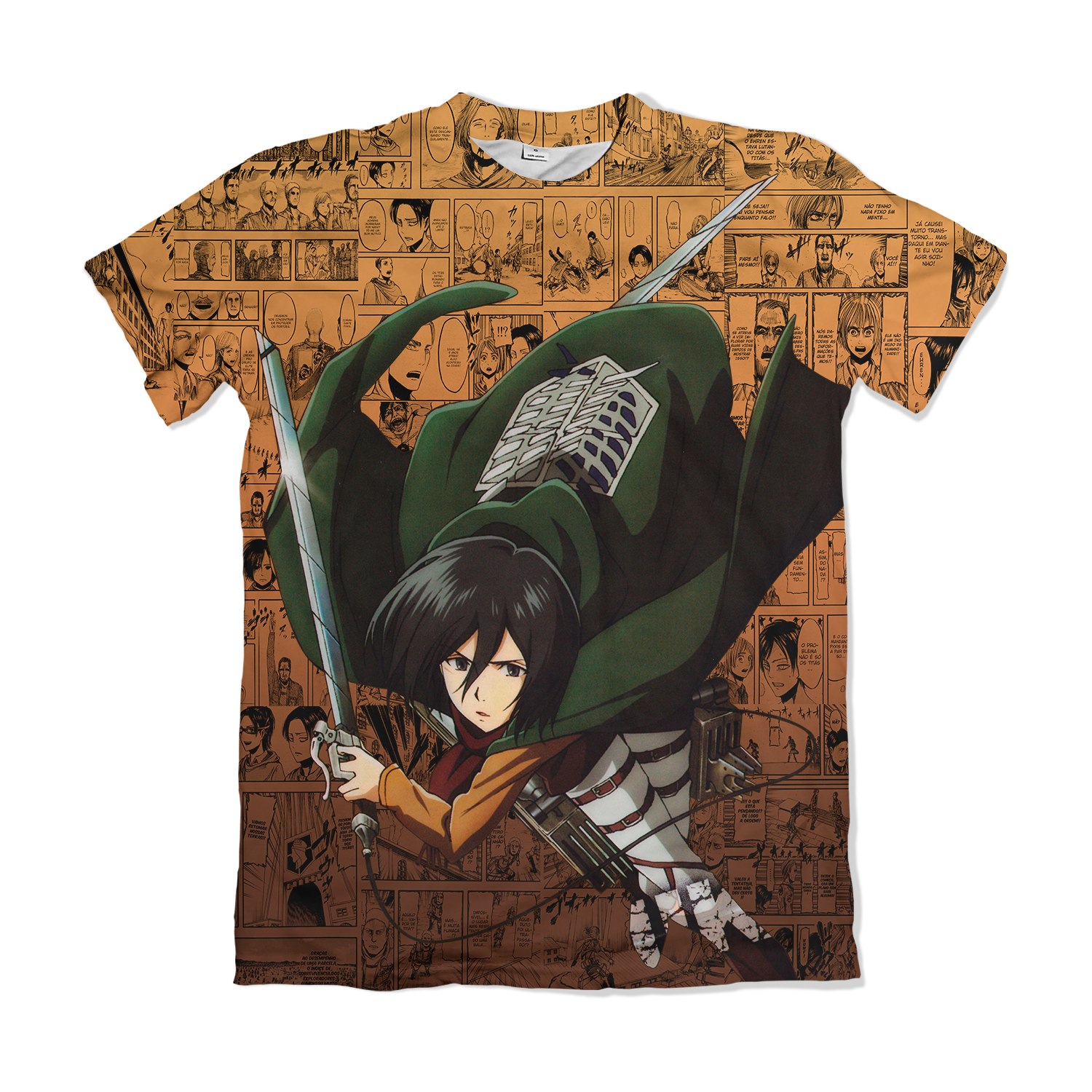 Camiseta Attack on Titan - Mikasa Ackerman 2 - Amarelo
