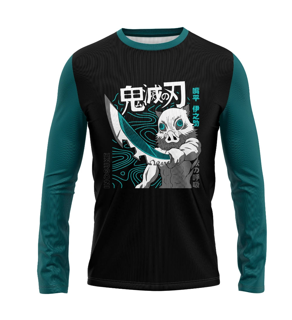 Camisa Manga Longa Kimetsu no Yaiba Filme – Inosuke | Dry Fit Premium Unissex