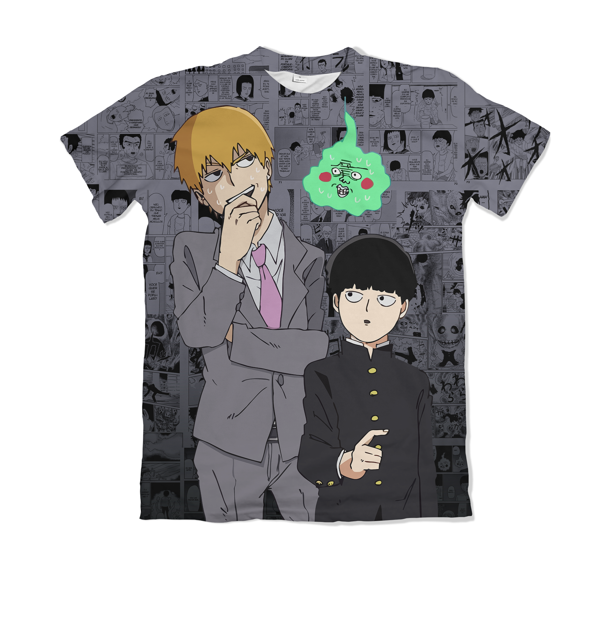Camiseta Mob Psycho Prata – Dry-Fit Premium Unissex | Swit Store