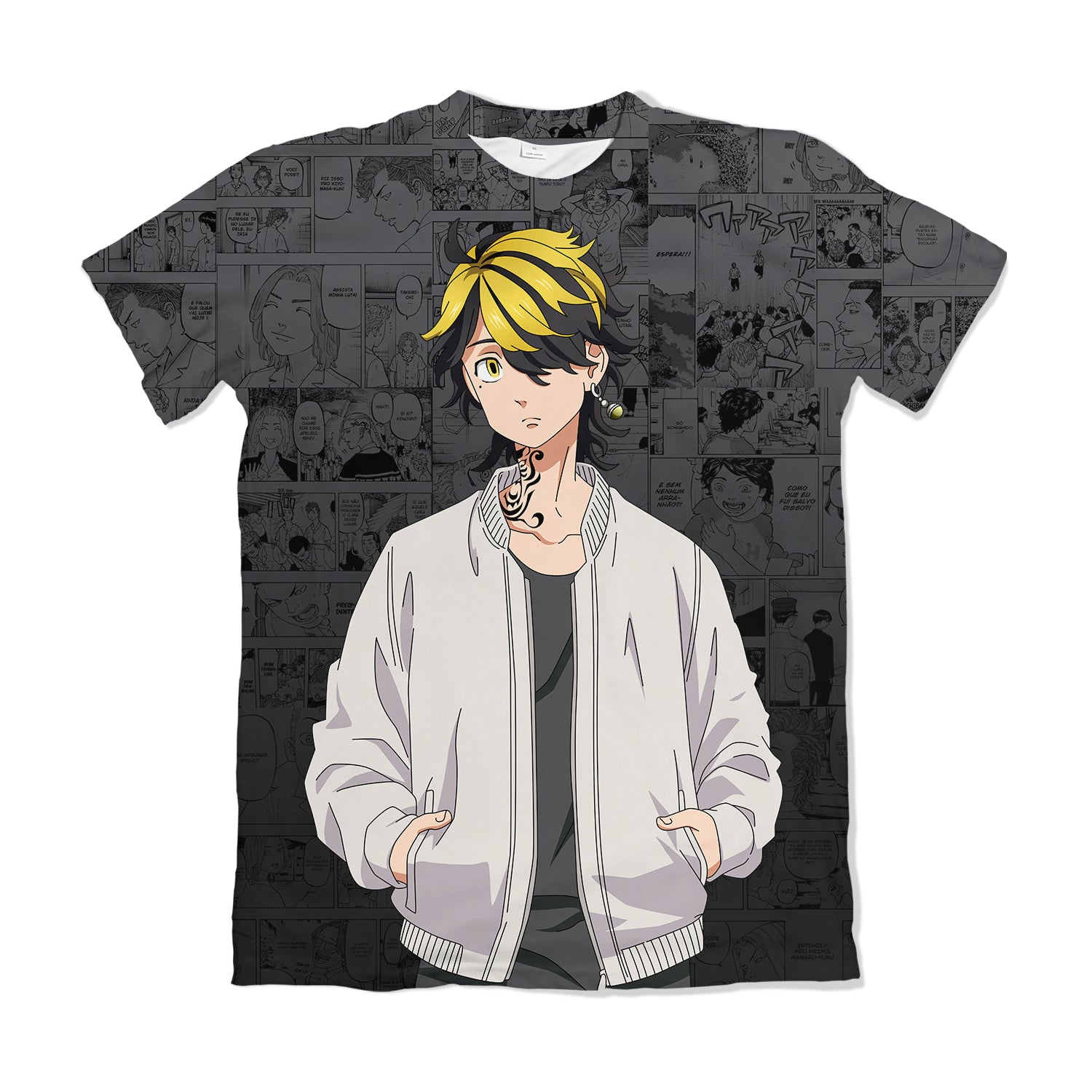 Camiseta Tokyo Revengers Kazutora Hanemiya – Dry-Fit Premium Unissex | Swit Store