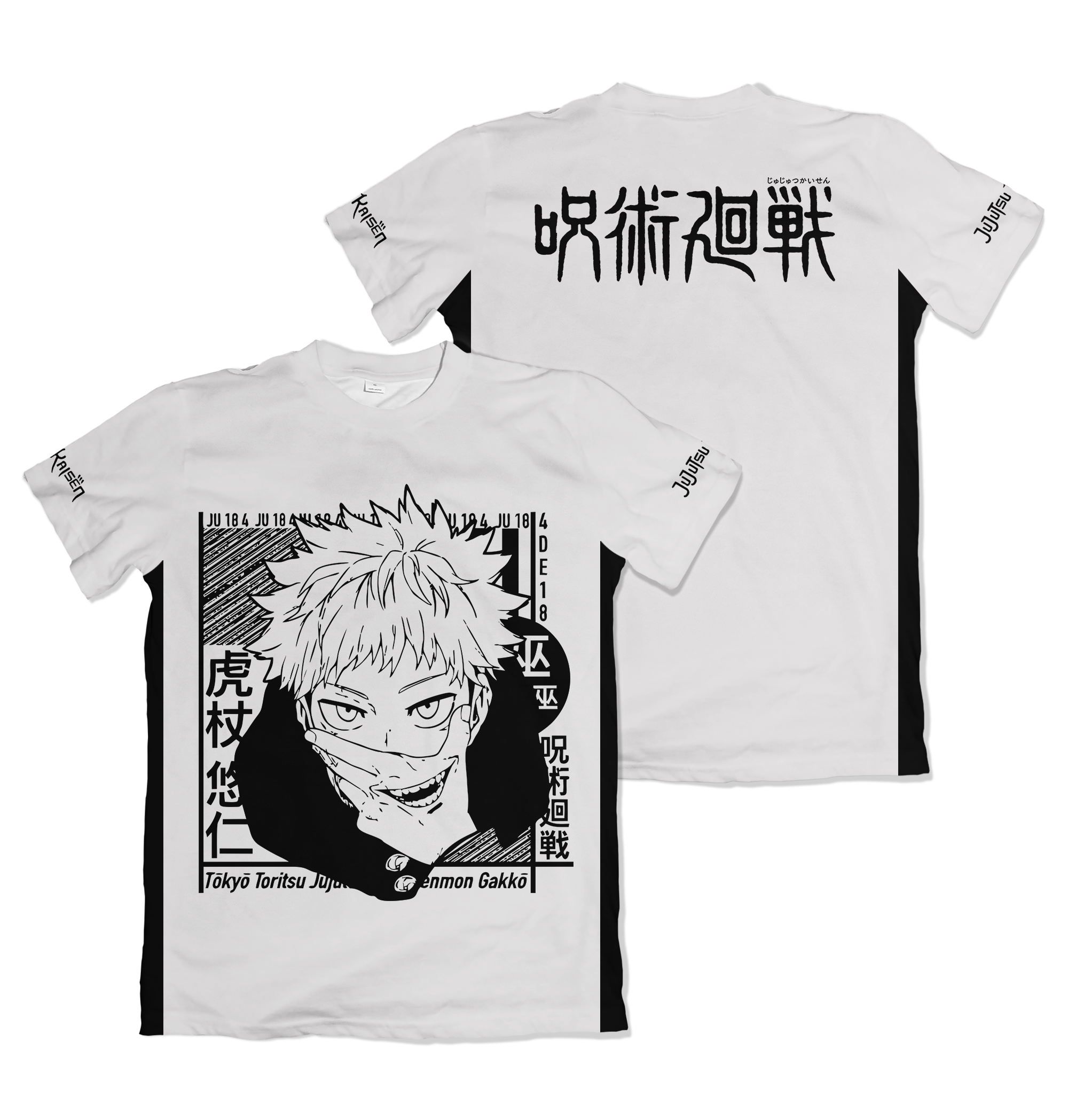 Camiseta Jujutsu Kaizen Itadori Yuji Branca Estilizada – Dry-Fit Premium Unissex | Swit Store