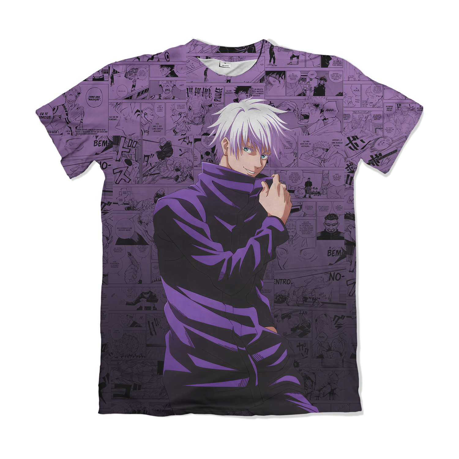 Camisa Jujutsu Kaizen - Satoru Gojo - Mangá - Roxo