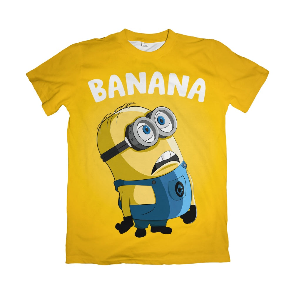 Camiseta Estampada Camisa Minions - Minion Banana 1 – Dry-Fit Confortável Unissex