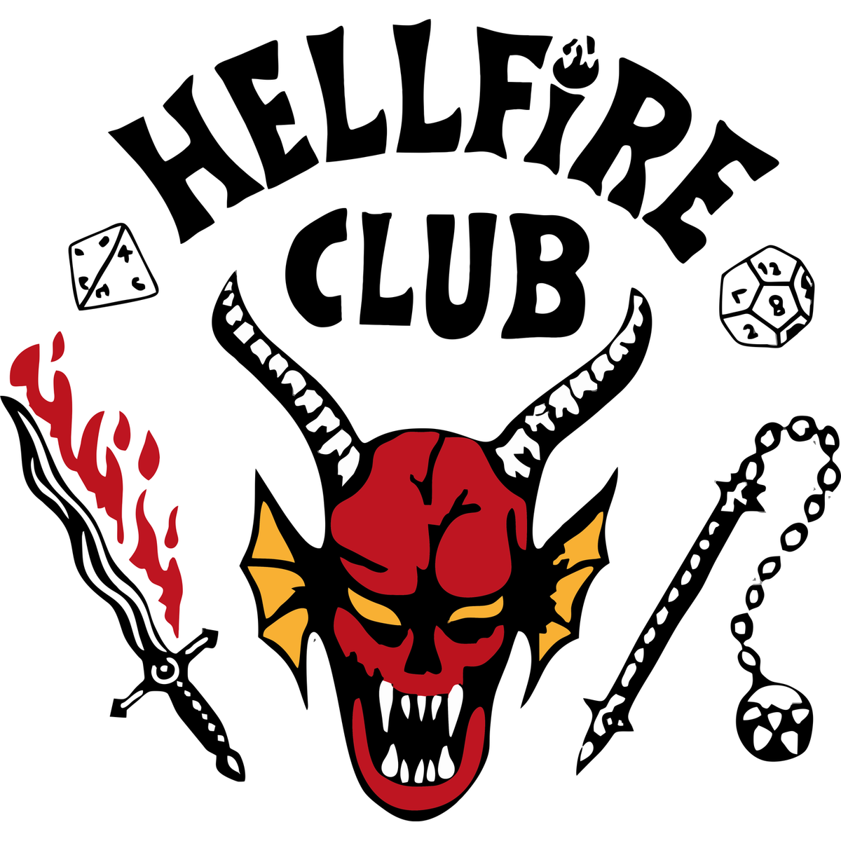 Camiseta Stranger Things Hellfire Club Dry-Fit Premium Unissex