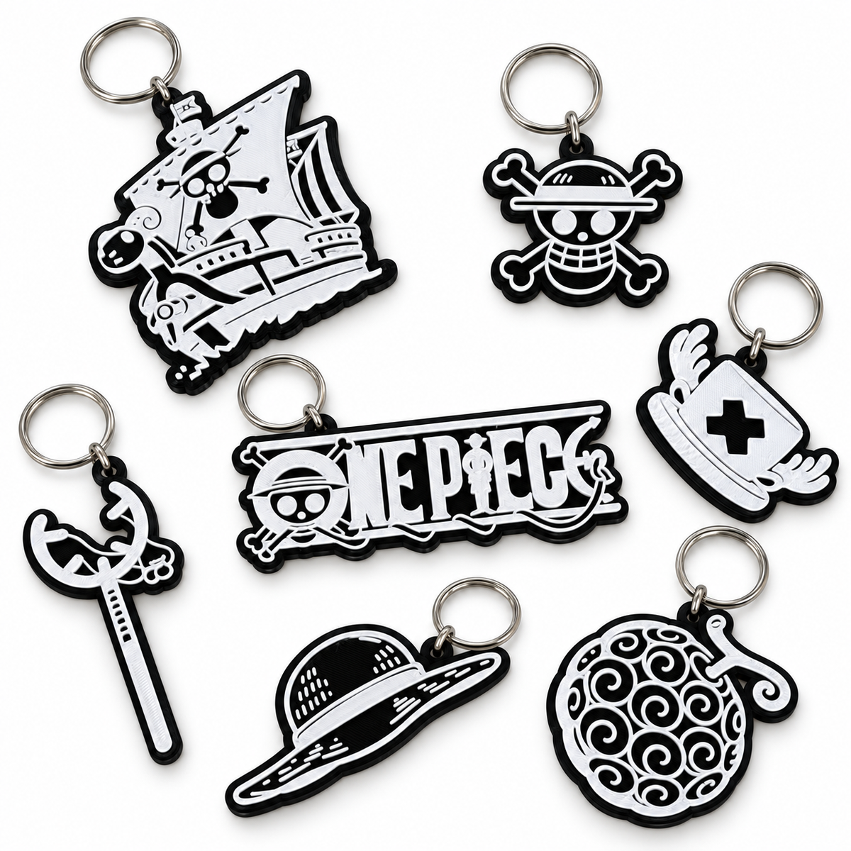 Conjunto Chaveiros 3D One Piece