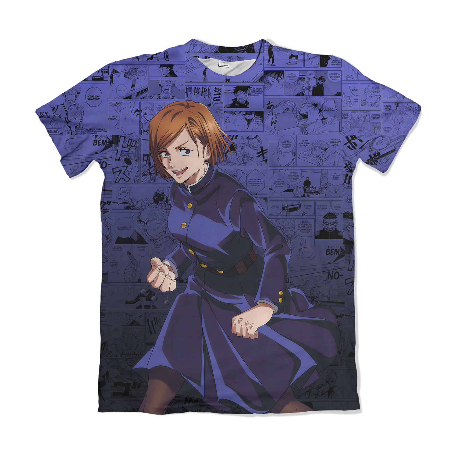 Camisa Jujutsu Kaizen - Kugisaki Nobara - Azul