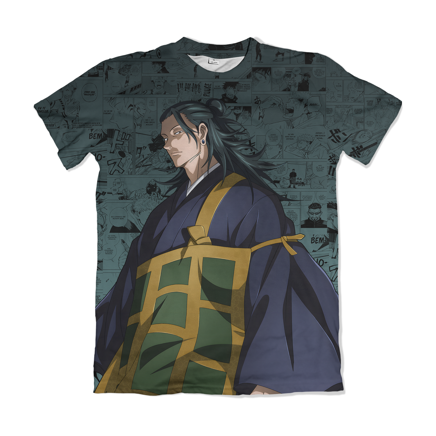 Camisa Jujutsu Kaizen - Suguru Geto - Verde Escuro