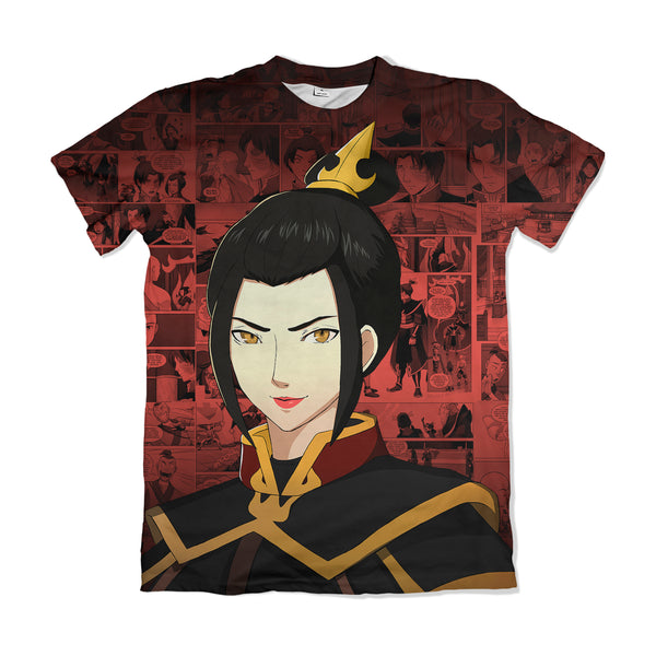 Camiseta Avatar Azula Fundo Mangá Vermelho