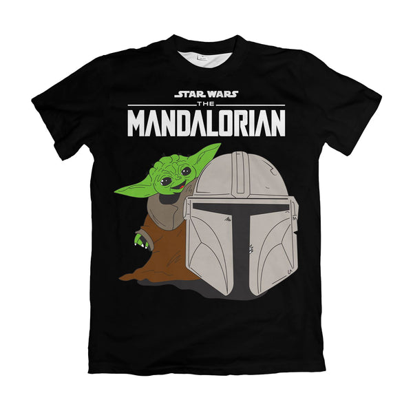 Camiseta The Mandalorian Grogu e Capacete