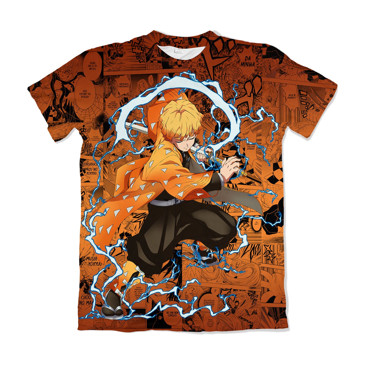 Camiseta Kimetsu no Yaiba Filme – Zenitsu | Dry Fit Premium Unissex