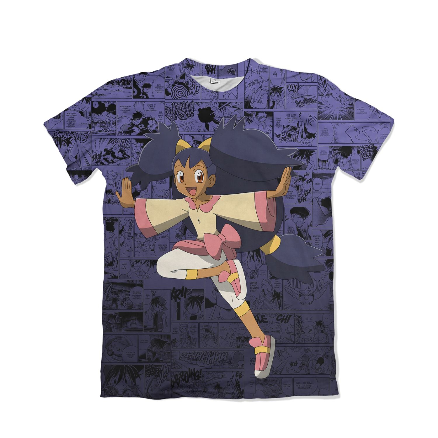 Camiseta Pokemón - Iris, Mangá - Roxo