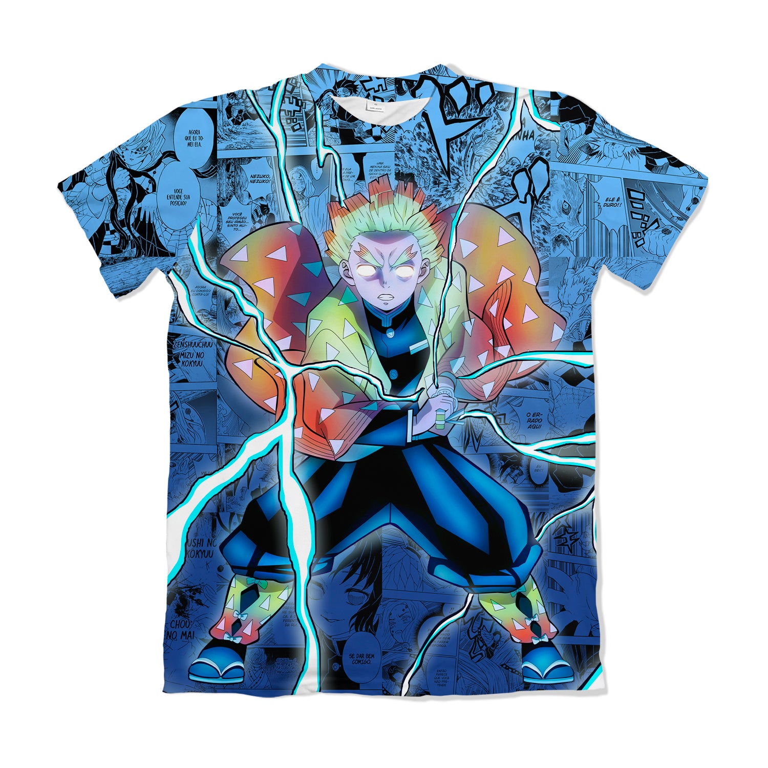 Camiseta Kimetsu no Yaiba Filme – Zenitsu | Dry Fit Premium Unissex
