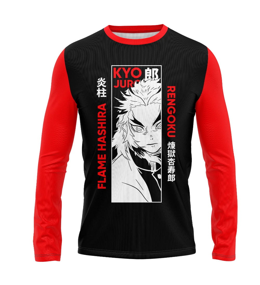 Camisa Manga Longa Kimetsu no Yaiba Filme – Rengoku | Dry Fit Premium Unissex