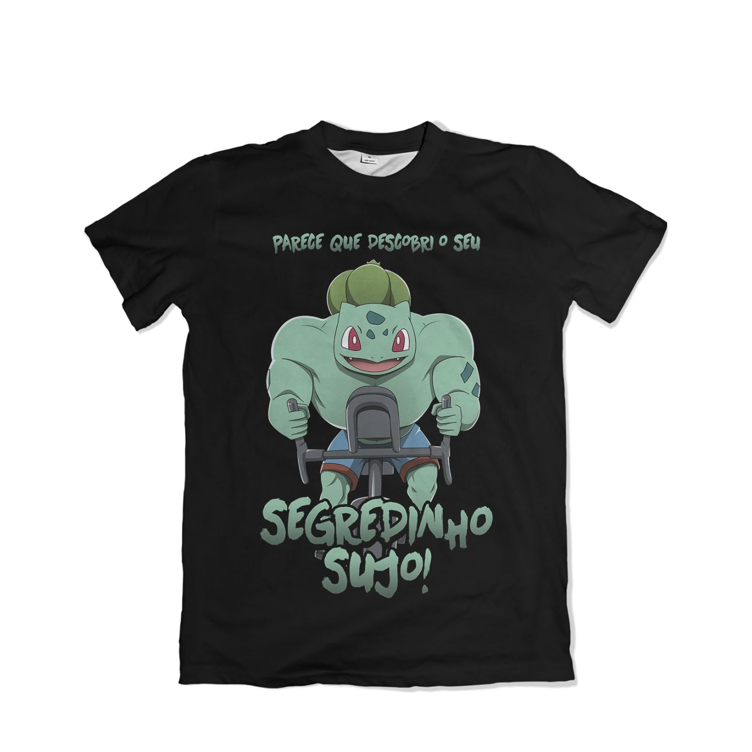 Camiseta Pokemón - Segredinho Sujo, Bombados - Preta