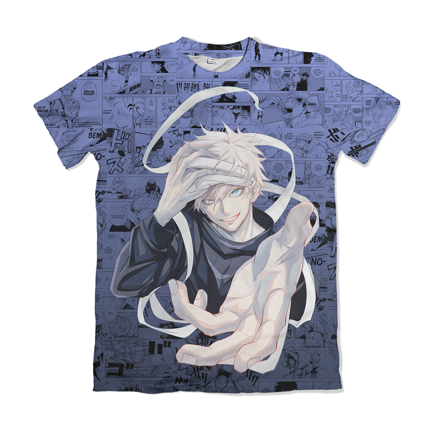 Camisa Jujutsu Kaizen - Satoru Gojo Busto Azul