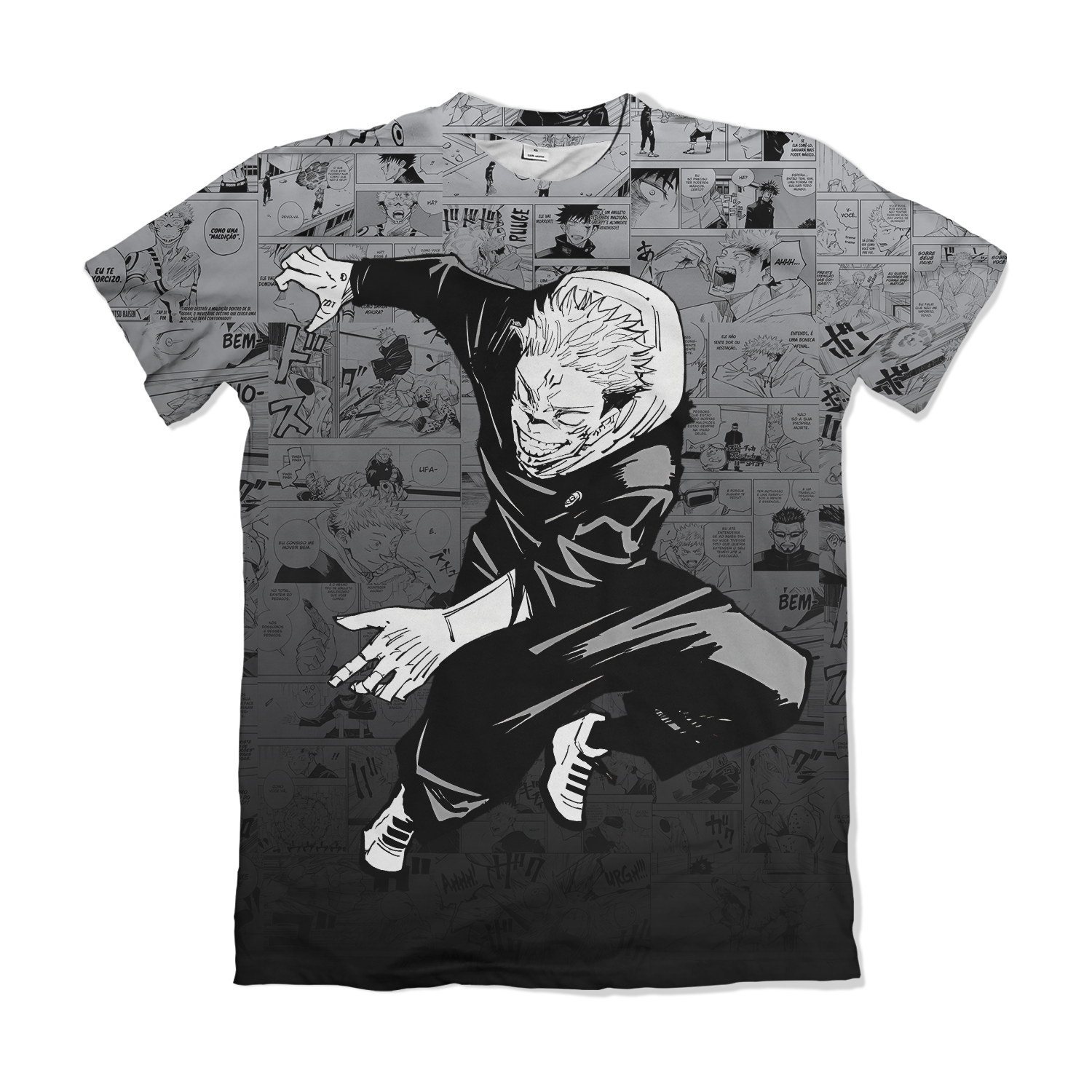 Camisa Jujutsu Kaizen - Itadori Yuji - Sukuna - Branco