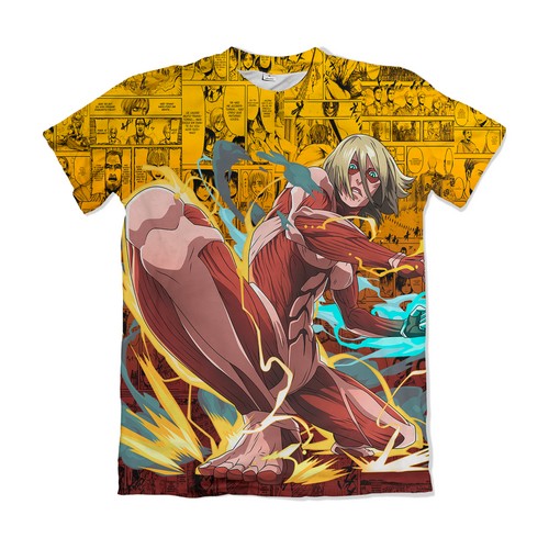 Camiseta Attack On Titan Annie Leonhardt Tita Femea Amarelo – Dry-Fit Premium Unissex | Swit Store