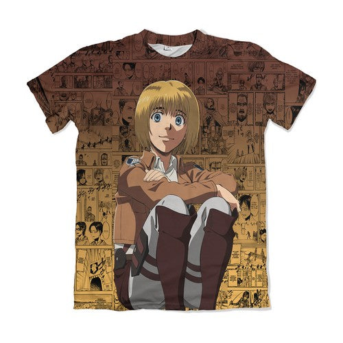 Camiseta Attack On Titan Armin Arlett Amarelo – Dry-Fit Premium Unissex | Swit Store