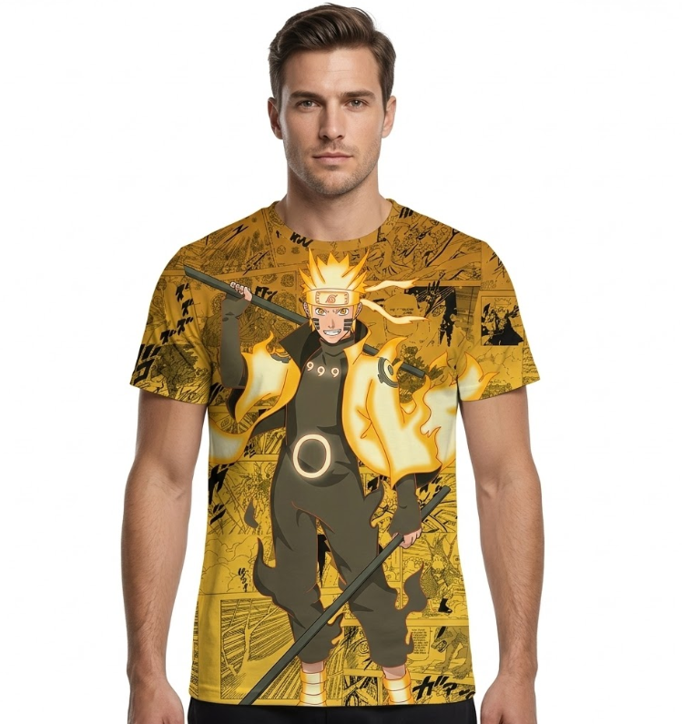 Camiseta Naruto Estampa 5 Dry-Fit Premium Unissex