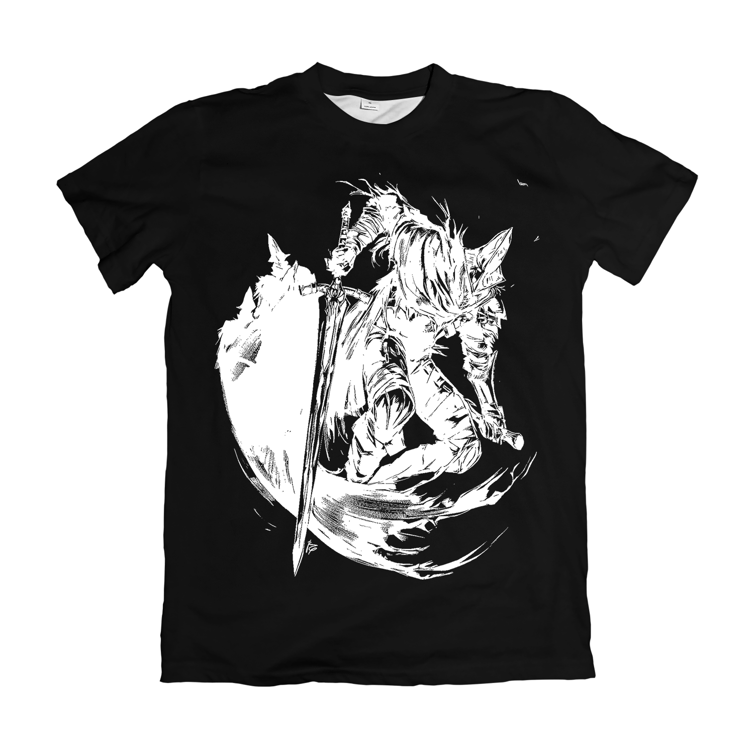 Camiseta  - Artorias do Abismo Preta (DLC Artorias of the Abyss)