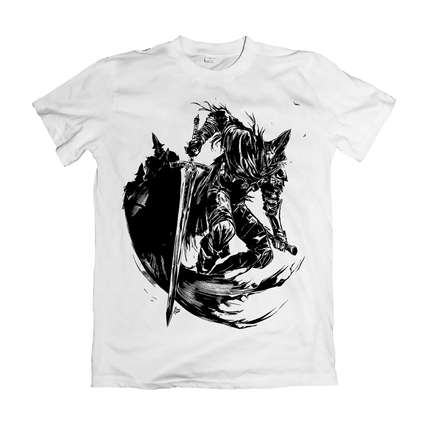 Camiseta  - Artorias do Abismo Branca (DLC Artorias of the Abyss)