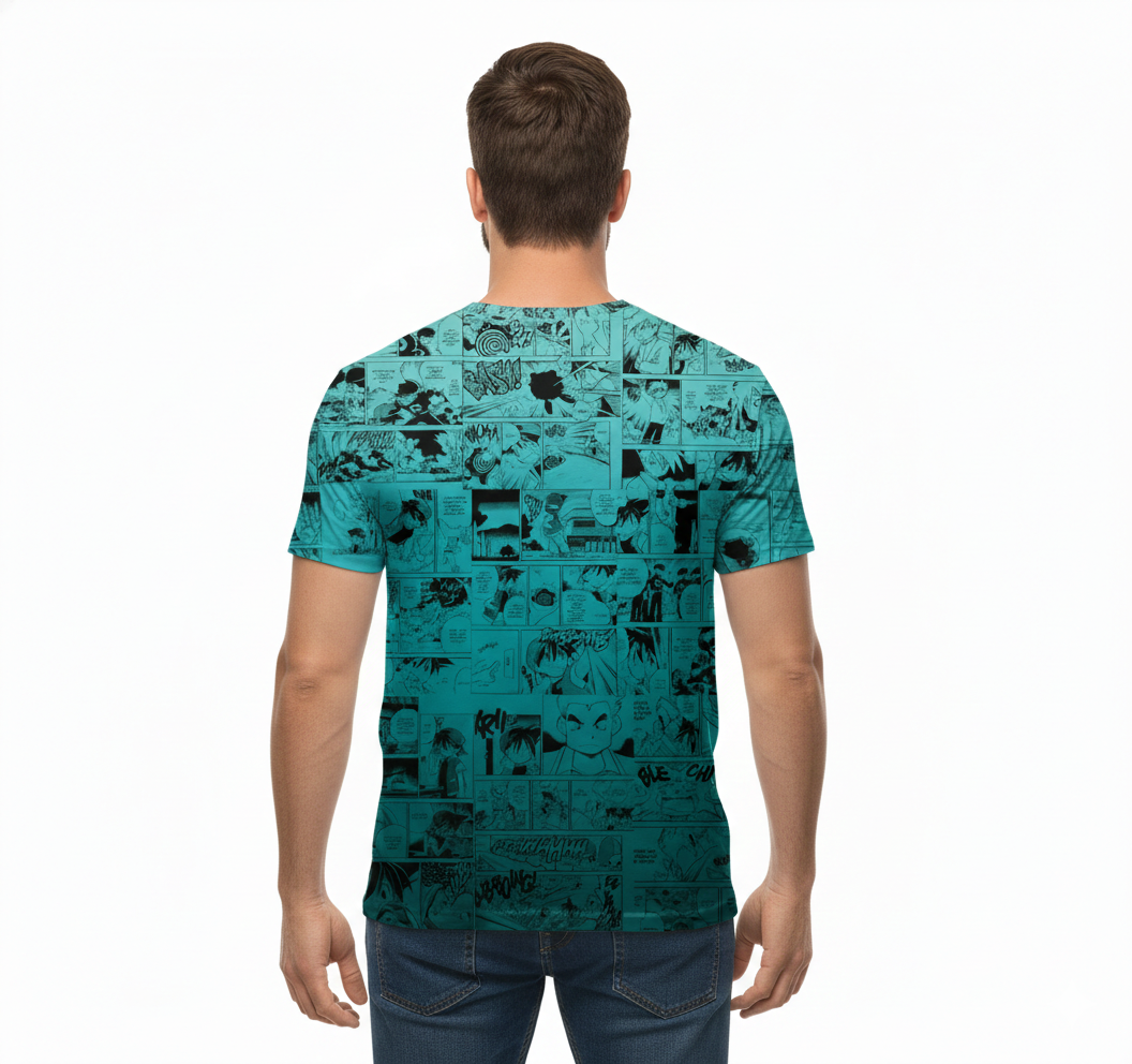 Camiseta Pokémon Squirtle, Mangá Azul Dry-Fit Premium Unissex