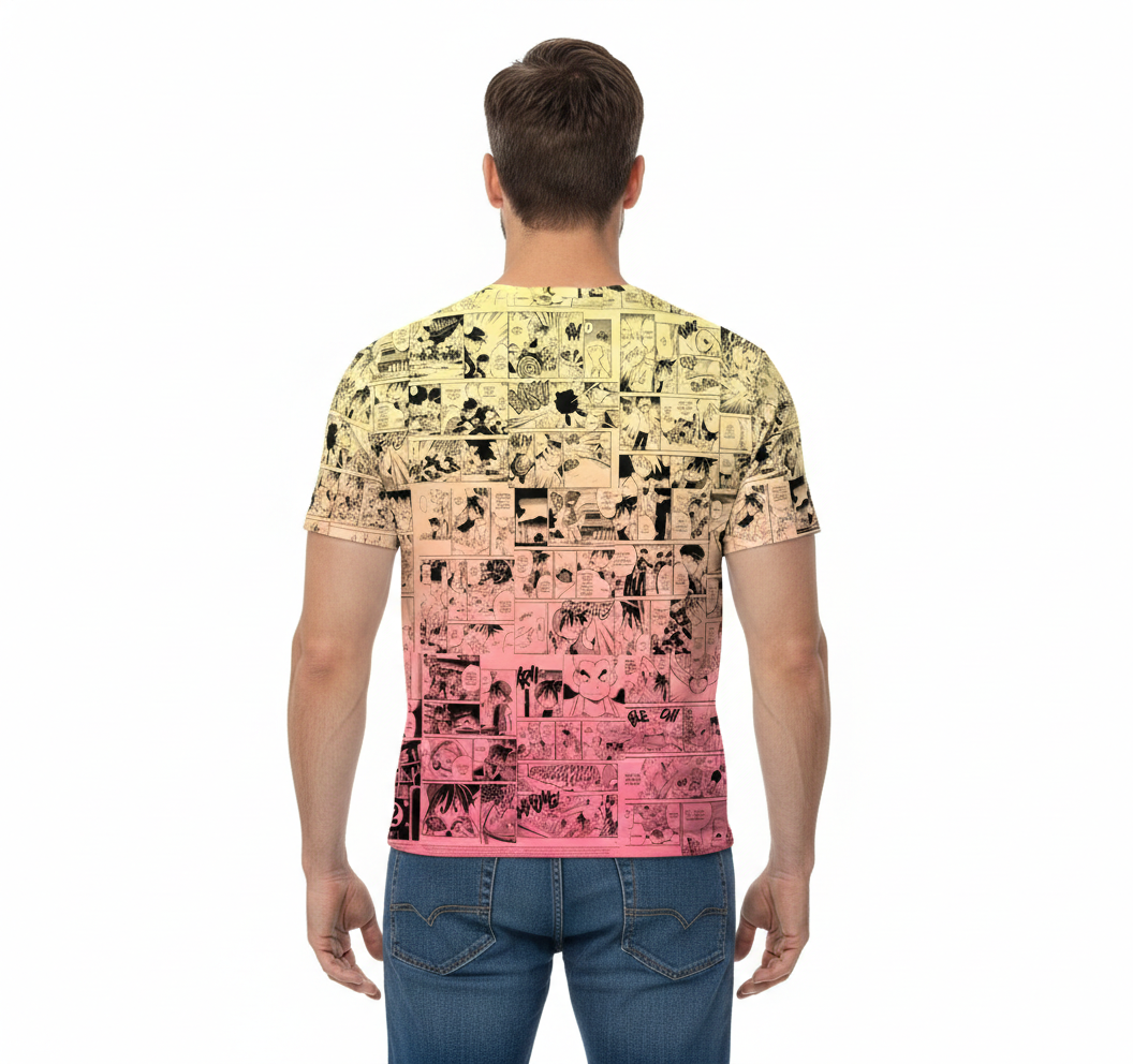 Camiseta Pokémon Slowbro, Mangá Bege e Rosa Dry-Fit Premium Unissex