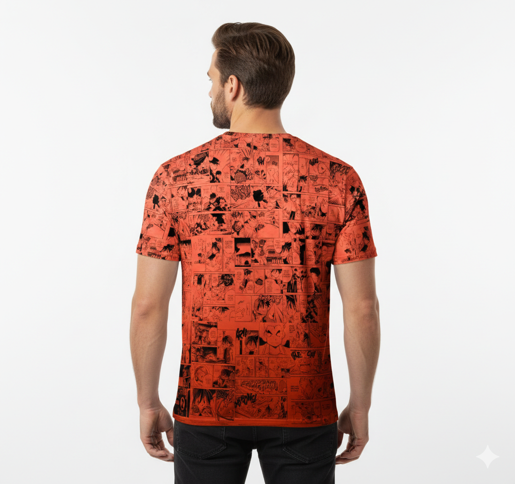 Camiseta Pokémon Magikarp, Mangá Laranja Dry-Fit Premium Unissex