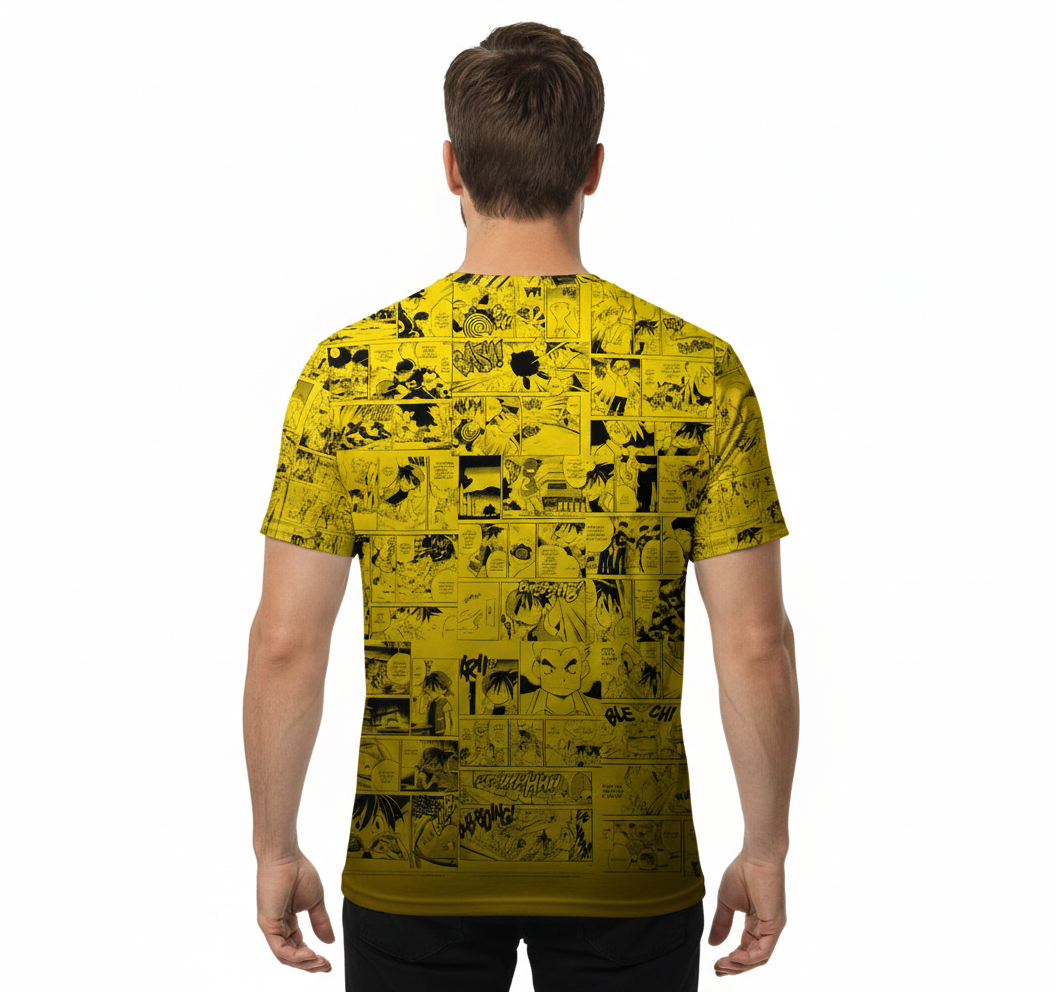 Camiseta Pokémon Electabuzz, Mangá Amarelo Dry-Fit Premium Unissex