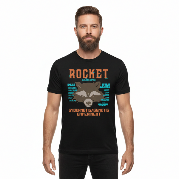 Camiseta Guardiões da Galáxia Rocket Ficha Técnica