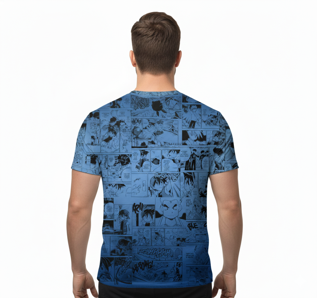 Camiseta Pokémon Wartortle, Mangá Azul Dry-Fit Premium Unissex