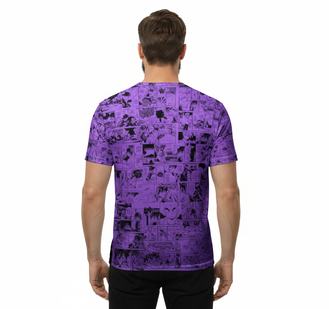 Camiseta Pokémon Gastly, Mangá Roxo Dry-Fit Premium Unissex