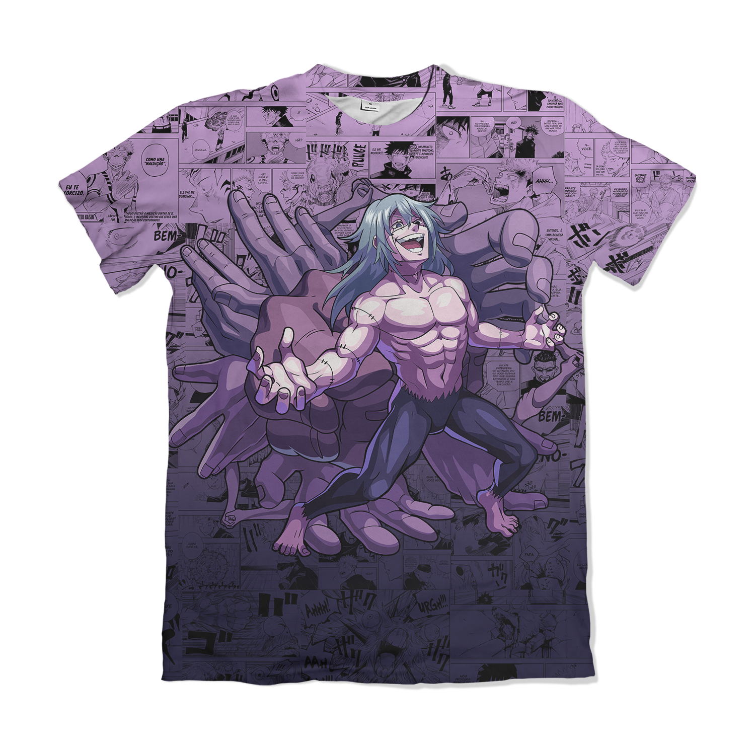 Camisa Jujutsu Kaizen - Mahito Expansão de Domínio Roxa
