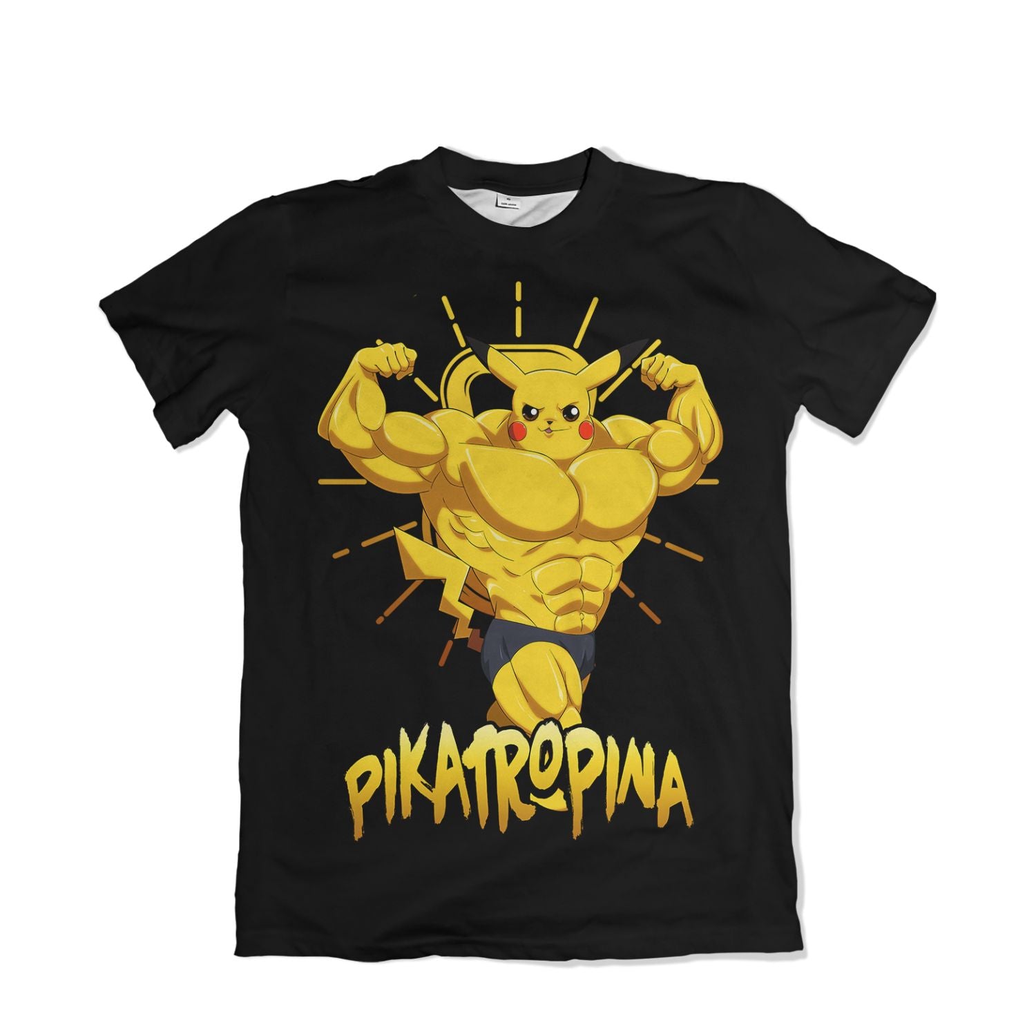 Camiseta Pokemón - Pikatropina, Bombados - Preta