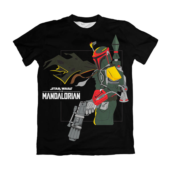 Camiseta The Mandalorian Boba Fett com Rifle
