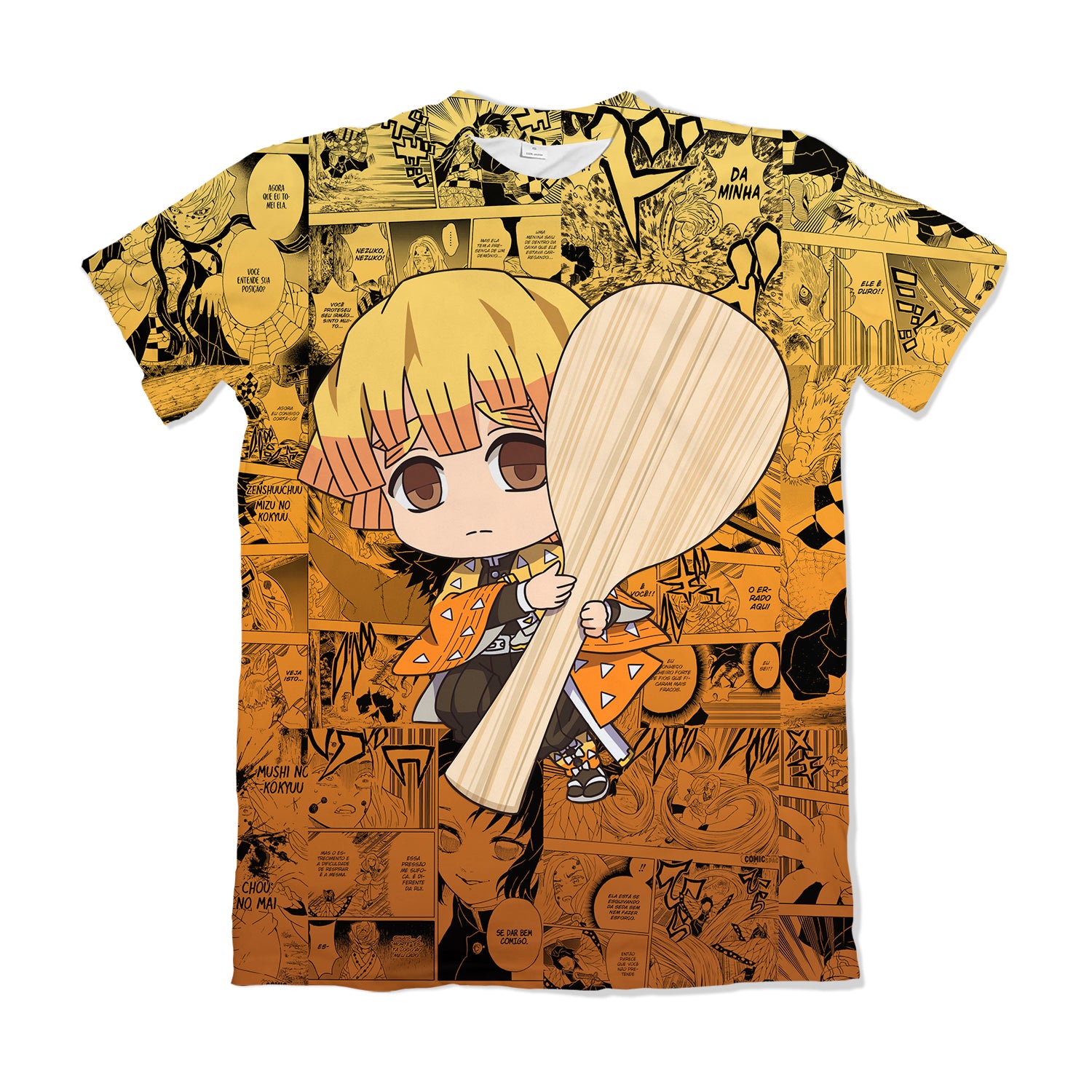 Camiseta Kimetsu no Yaiba Filme – Zenitsu | Dry Fit Premium Unissex
