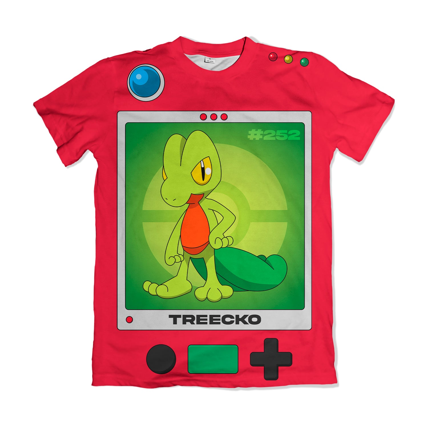 Camiseta Pokemón - Pokedex Treecko