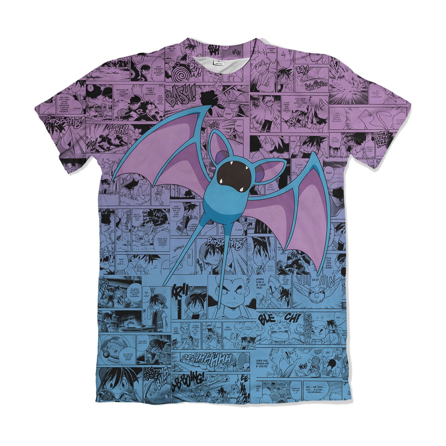 Camiseta Pokemón - Zubat, Mangá - Roxo