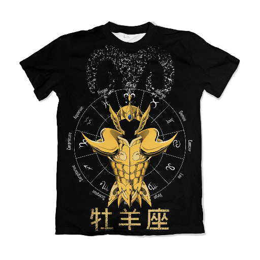 Camiseta Cavaleiros do Zodíaco Armadura Aries 2 Dry-Fit Premium Unissex