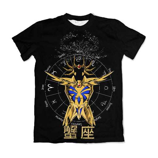 Camiseta Cavaleiros do Zodíaco Armadura Câncer 2 Dry-Fit Premium Unissex