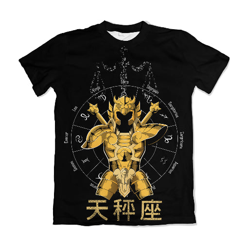 Camiseta Cavaleiros do Zodíaco Armadura Libra 2 Dry-Fit Premium Unissex