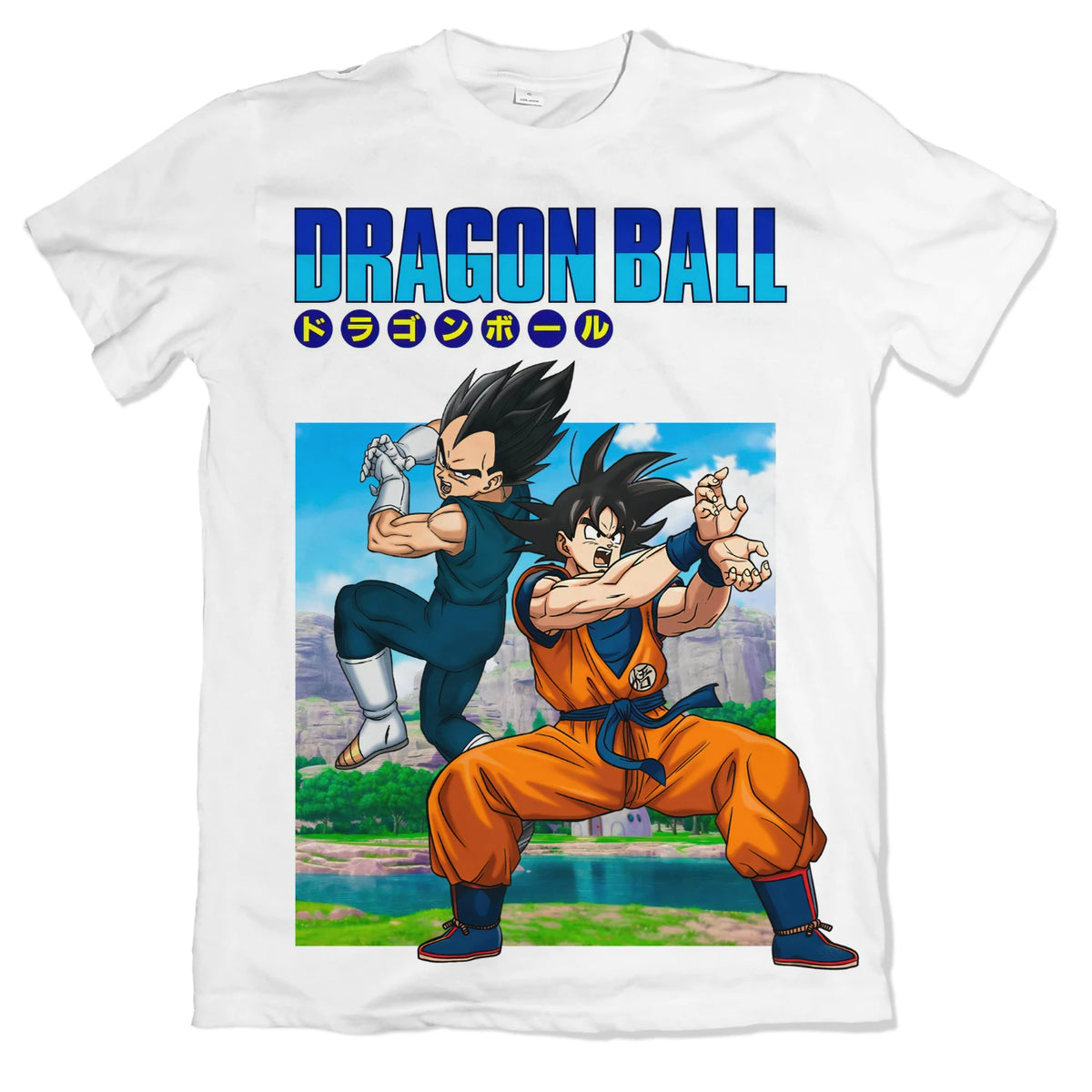 Camiseta Dragon Ball Goku e Vegeta Base Dry-Fit Premium Unissex