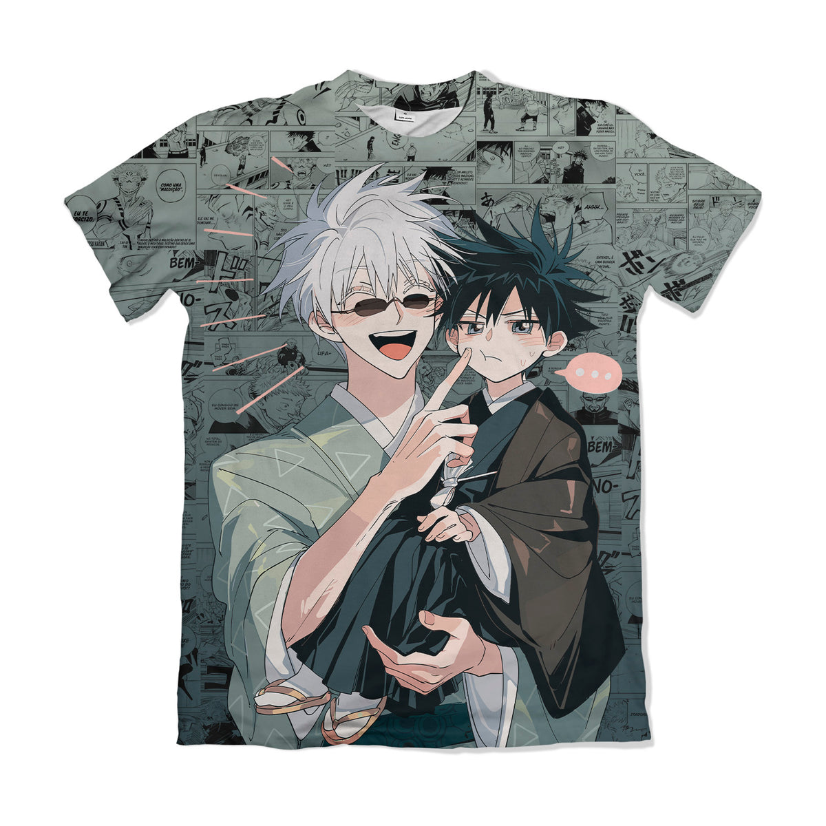 Camiseta Jujutsu Kaisen Gojou e Megumi Dry-Fit Premium Unissex