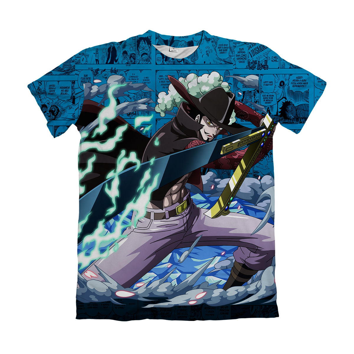 Camiseta One Piece Dracule Mihawk Espada Dry-Fit Premium Unissex