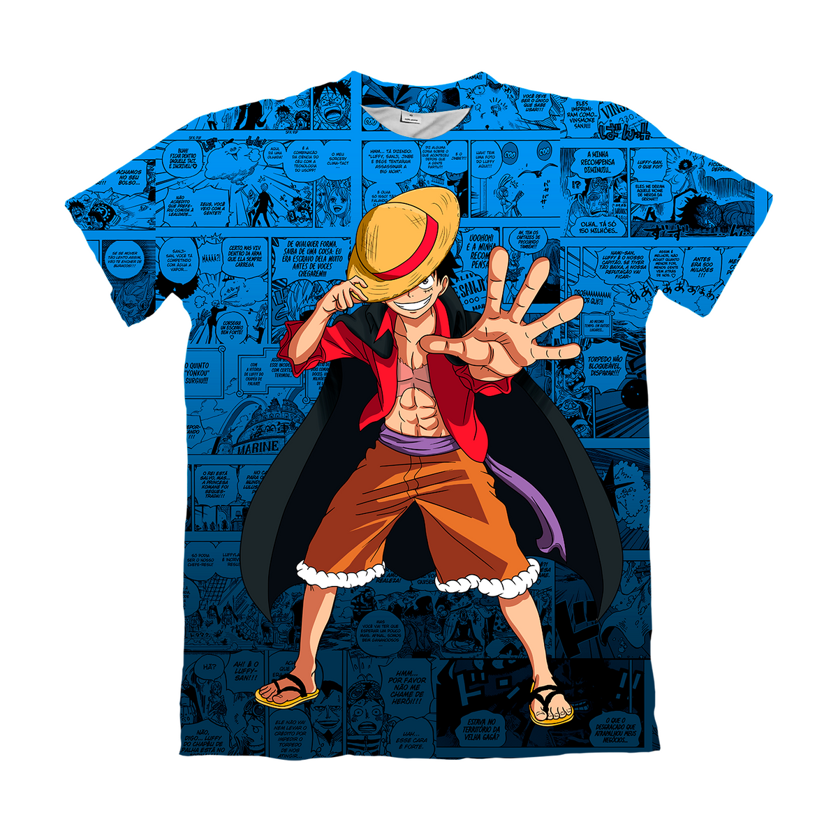 Camiseta One Piece Monkey D. Luffy Wano Dry-Fit Premium Unissex