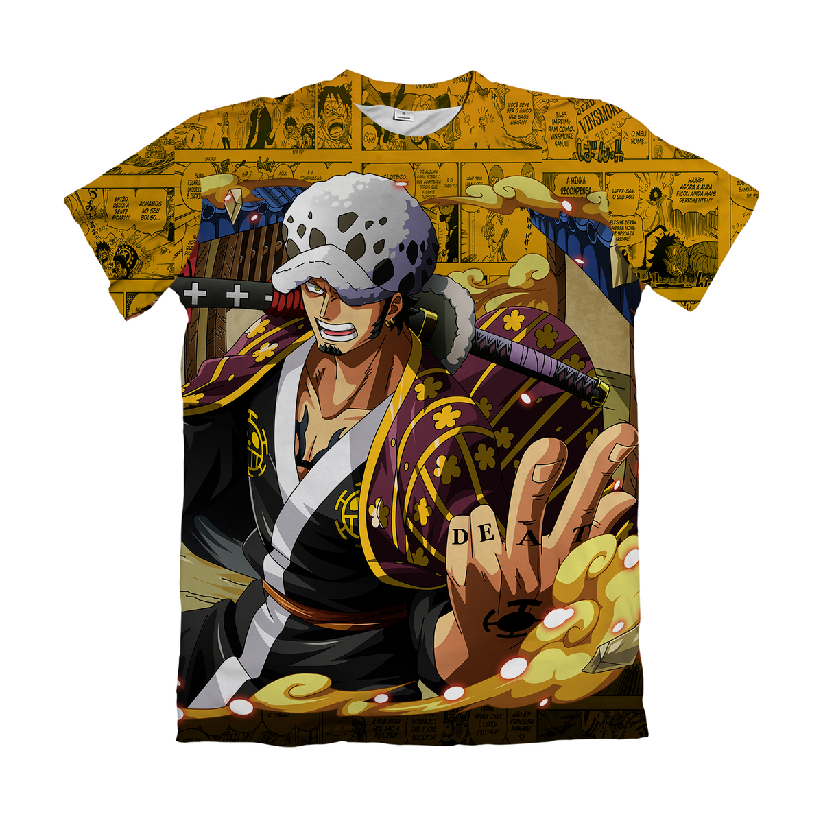 Camiseta One Piece Trafalgar Law Poder Dry-Fit Premium Unissex